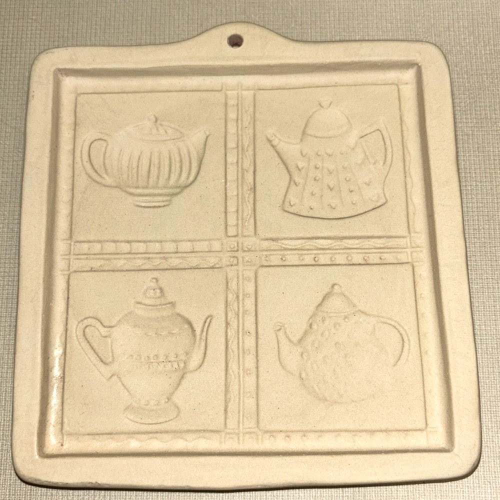 “Brown Bag” Cookie Art 4 Square Teapot Cut-Apart Shortbread Cookie Craft Mold